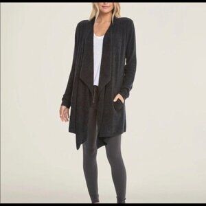 Barefoot Dreams Cozy Chic Calypso Black Cardigan  Size L/XL L22